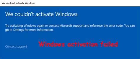 Windows activation error default product key